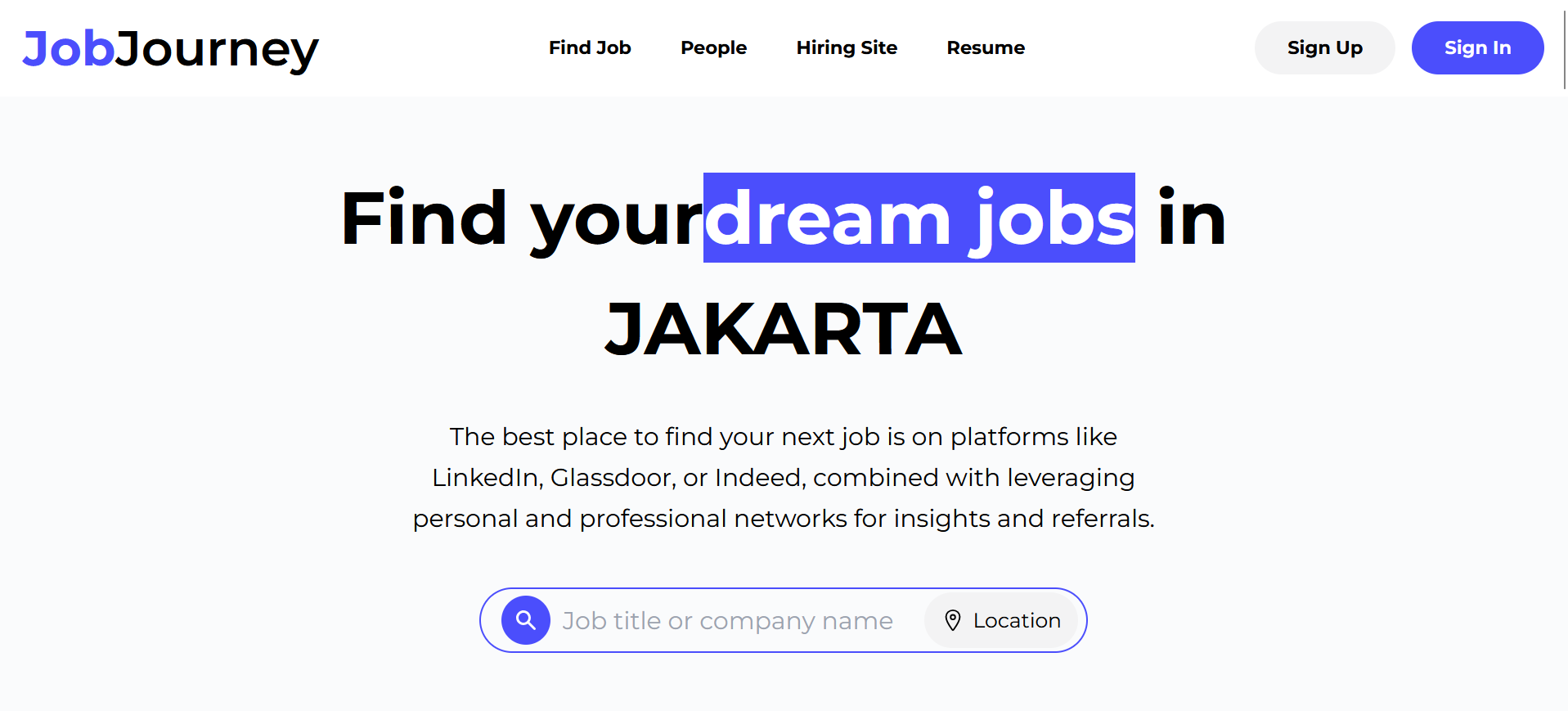JobJourney is a landing page job search platform that offers a wide range of job listings, resources, and tools for job seekers.